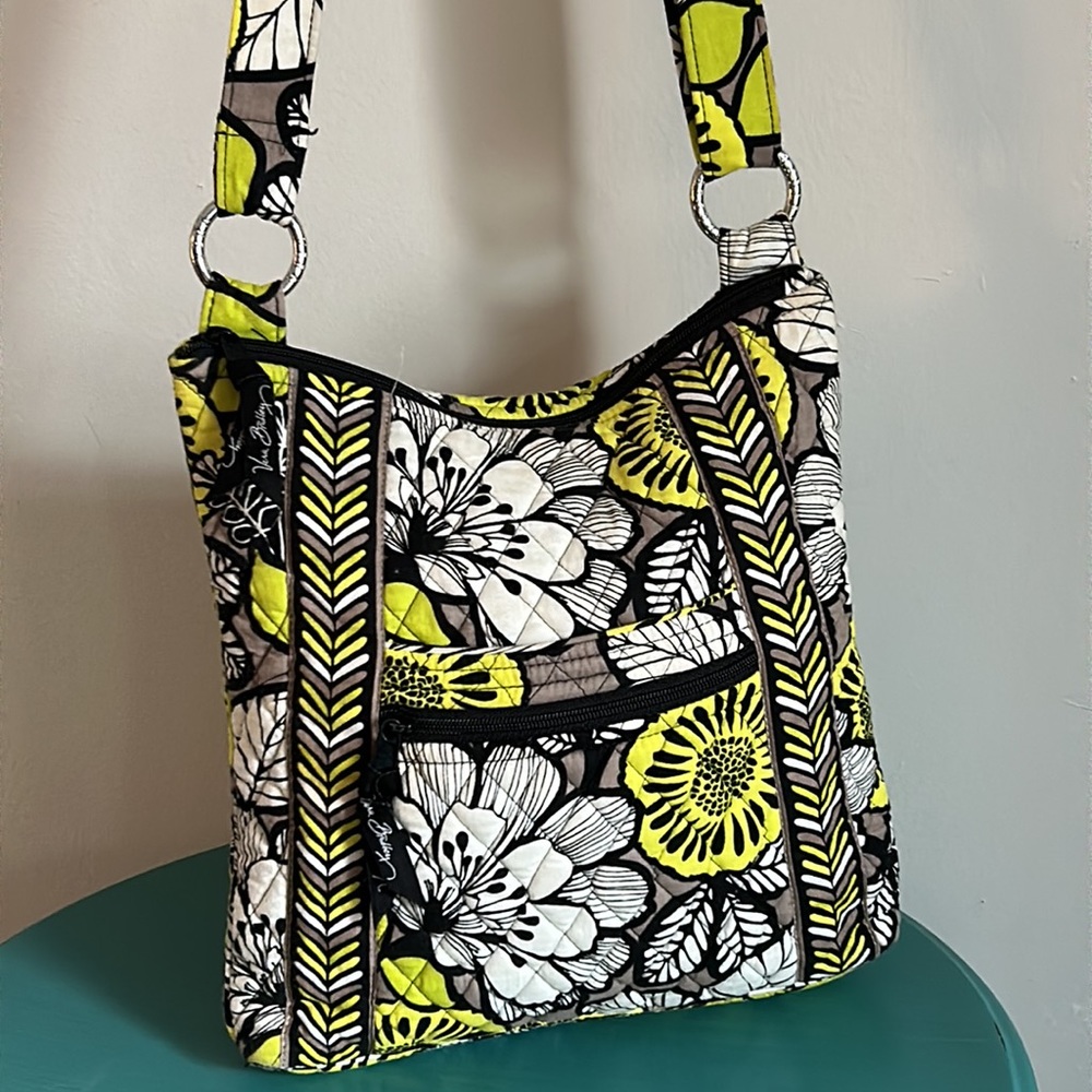 Vera Bradley Citron Hipster Quilted Crossbody Bag Purse with Adjustable Strap